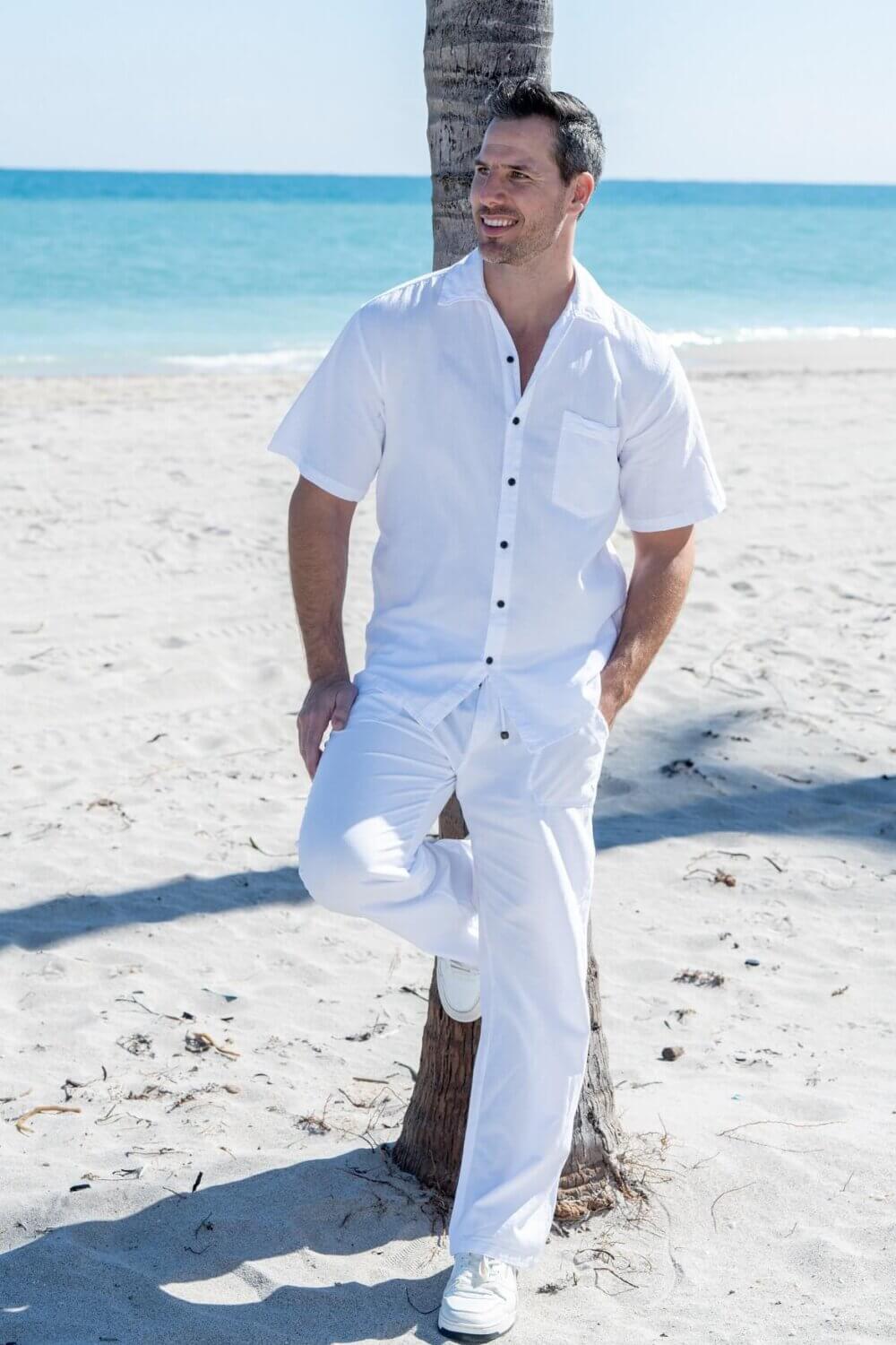 White Button Down Shirt for men