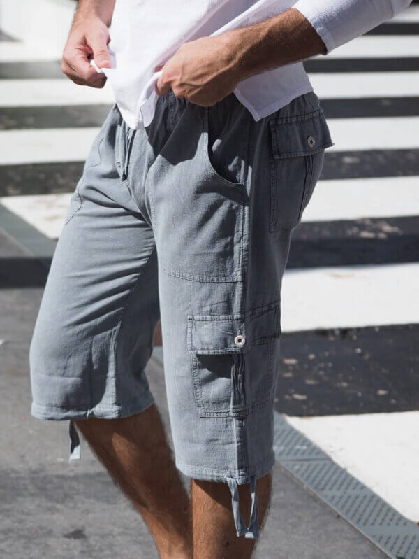 St. John Fossil Gray Shorts