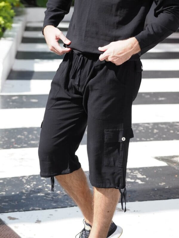 St. John Black Line Shorts